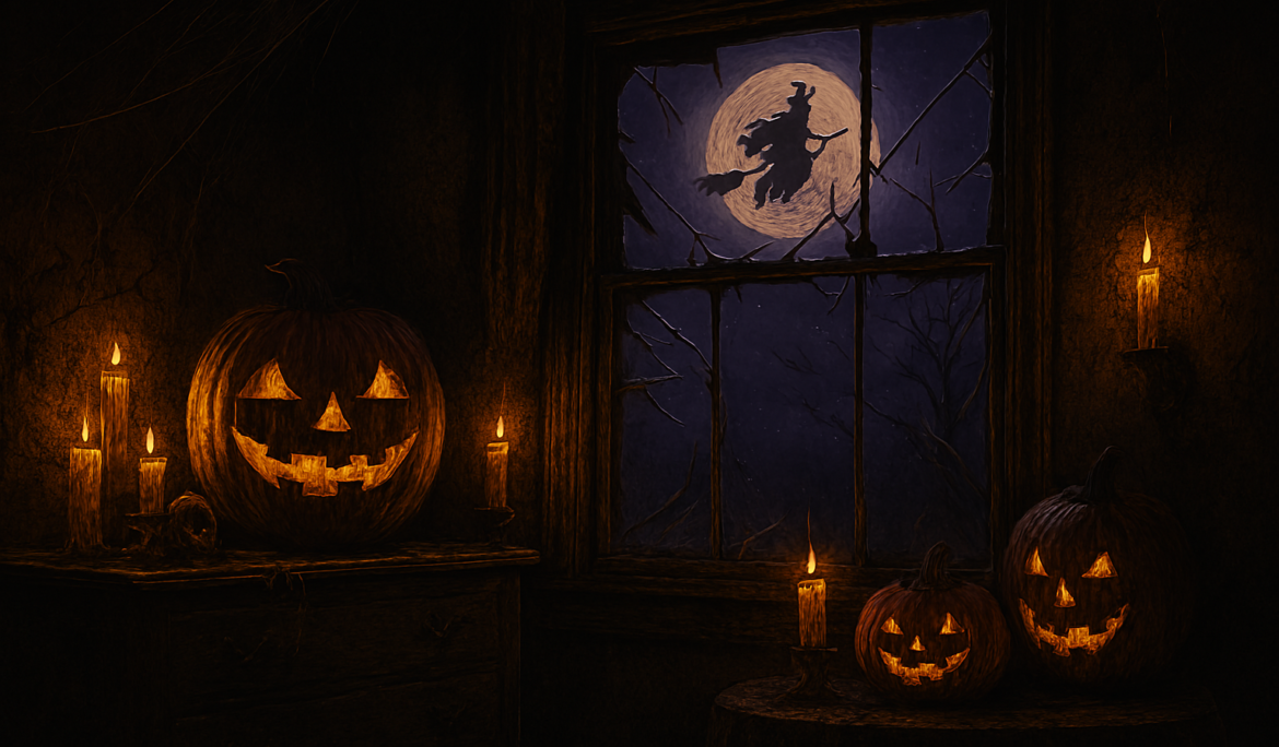 old spooky broken window