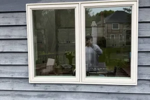 replaced window glass
