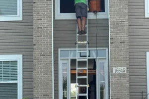 Interior access for large window glass replacement
